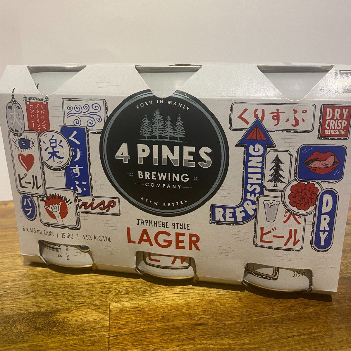 4 Pines – Japanese Style Lager – 375ml (6 Pack)