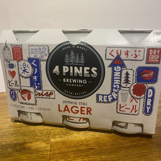 4 Pines – Japanese Style Lager – 375ml (6 Pack)