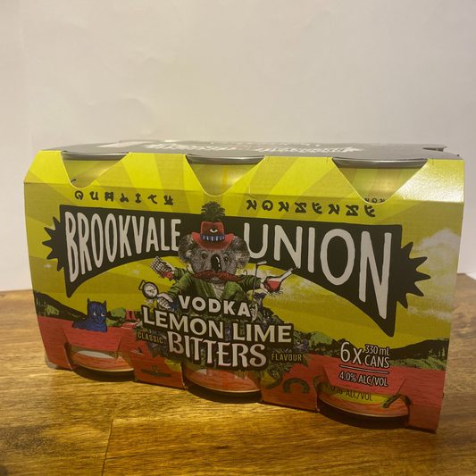 Brookvale Union – Vodka Lemon Lime Bitters – 330ml Can (6 Pack)